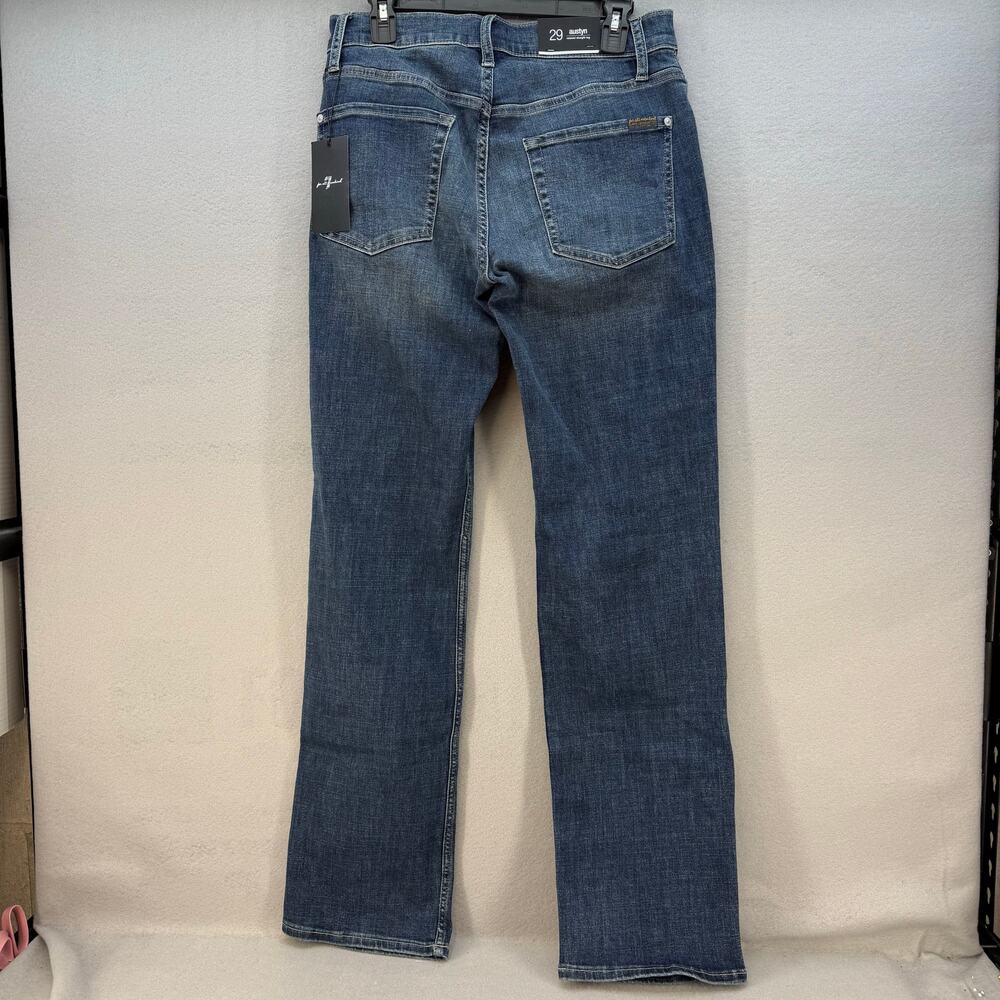 7 For All Mankind Jeans Women's 29 (8) Blue Austyn Relaxed Straight Leg NWT - Picture 2 of 15